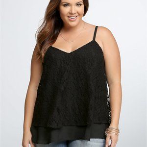 TORRID Lace Double Layer Tank Top